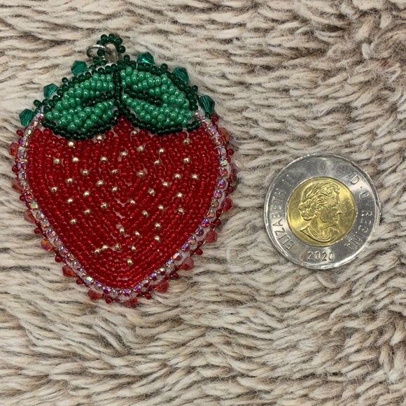 Beaded Strawberry Necklace - Picture 1 of 3